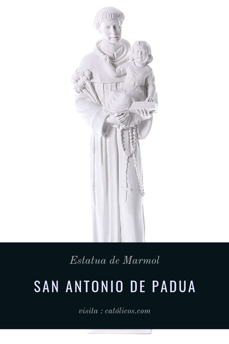 estatua de marmol de san antonio de padua